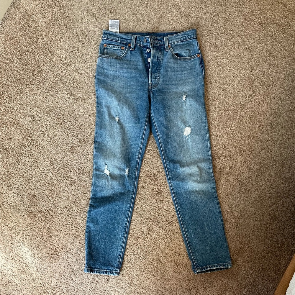 Levi Free People 501 High Rise Skinny Jean